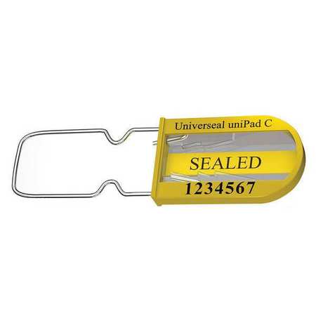 Padlock Seal,3-1/4 In. L,yellow,pk50 (1