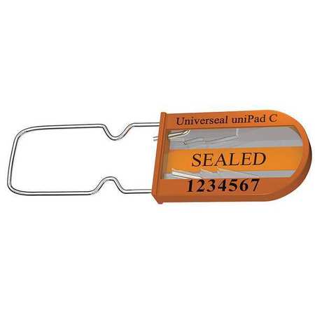 Padlock Seal,3-1/4 In. L,orange,pk50 (1