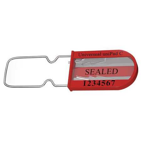 Padlock Seal,3-1/4 In. L,red,pk50 (1 Uni