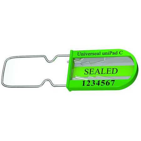 Padlock Seal,3-1/4 In. L,green,pk50 (1 U