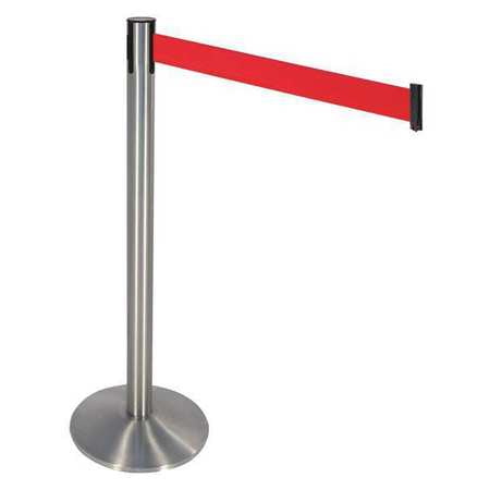 Barrier Post,gray,red Belt,sloped (1 Uni