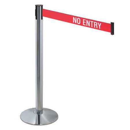 Barrier Post,rd/white Belt Text,no Entry