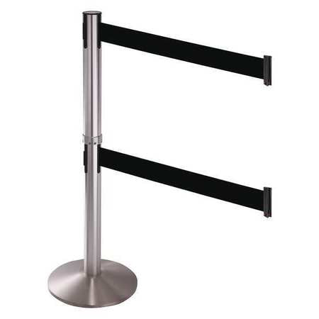 Barrier Post,2-1/2in. Post Dia.,blk Belt