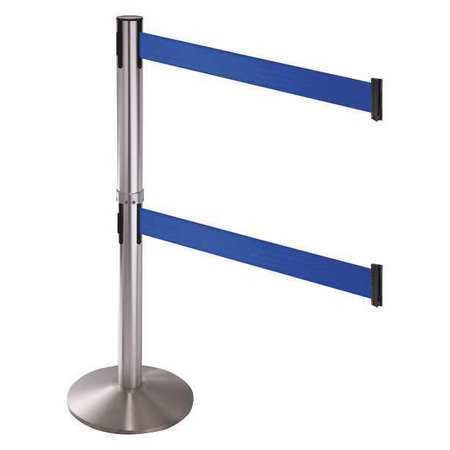 Barrier Post,aluminum Post,blue Belt (1