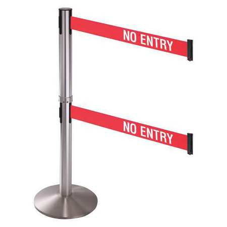 Barrier Post,3 In. Belt W,no Entry (1 Un