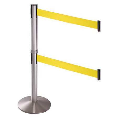 Barrier Post,aluminum Post,yellow Belt (