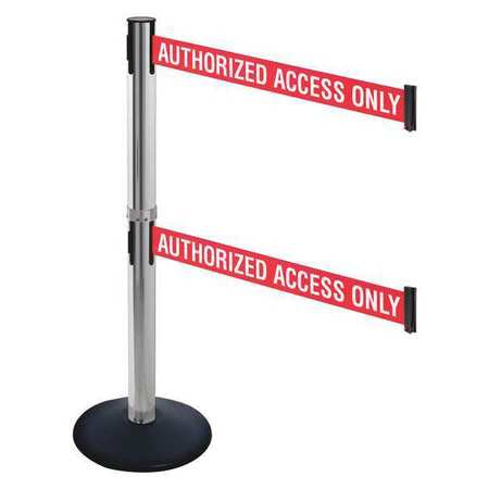 Barrier Post,red/white Belt Text,sloped