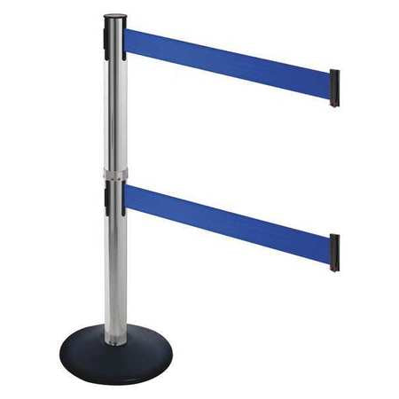 Barrier Post,blk,blue Belt,2belts,sloped