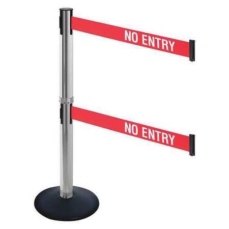 Barrier Post,black,cast Iron,no Entry (1