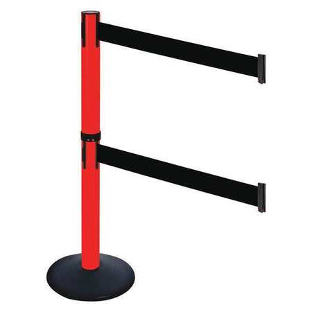 Barrier Post,pvc Post,black Belt,2 Belts