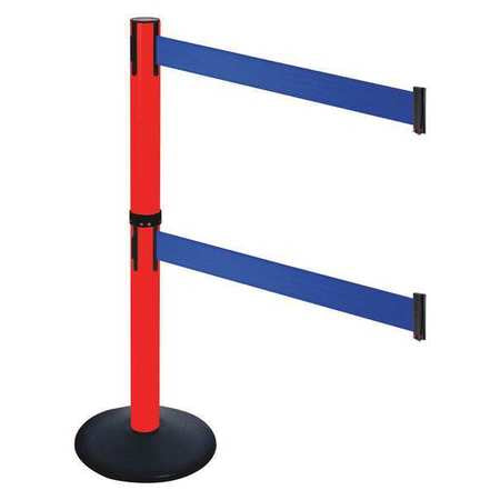 Barrier Post,pvc Post,blue Belt,2 Belts