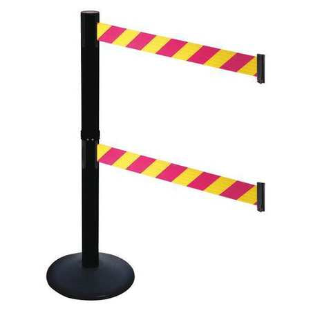 Barrier Post,black,14 In. Base Dia. Belt