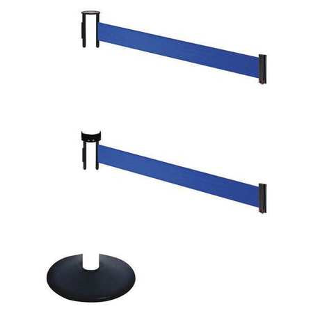 Barrier Post,pvc Post,black,blue Belt (1