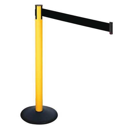 Barrier Post,black Belt,3 In. Belt W (1