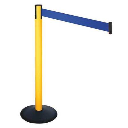 Barrier Post,blue Belt,3 In. Belt W (1 U