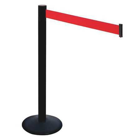 Barrier Post,pvc Post,red Belt,w/base (1