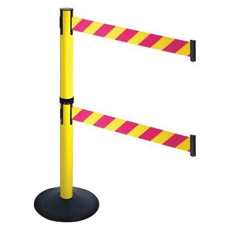 Barrier Post,black,magenta/yellow Belt (