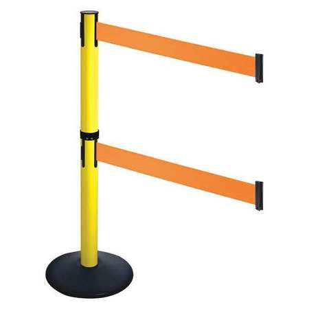 Barrier Post,black,orange Belt,2 Belts (