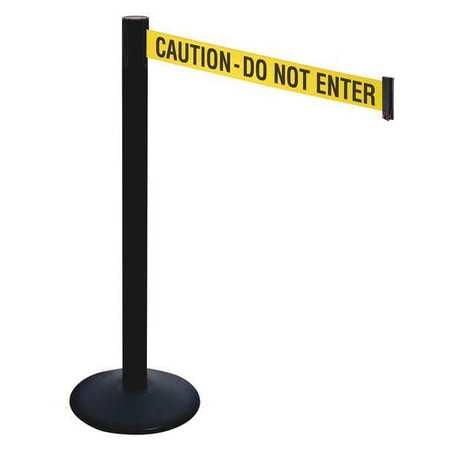 Barrier Post,40 In. H,yellow/black Text