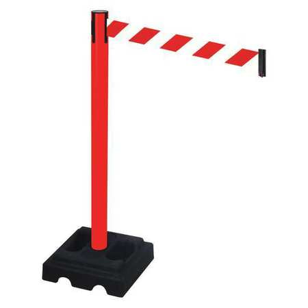 Barrier Post,black,red/white Belt (1 Uni