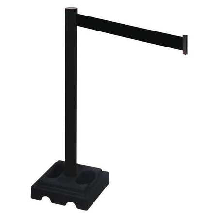 Barrier Post,blk,blk Belt,10 Ft. Belt L