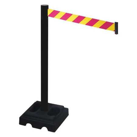 Barrier Post,black,magenta/yellow Belt (