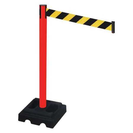 Barrier Post,black,10 Ft. Belt L,square