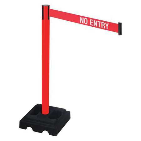 Barrier Post,red/white Belt Text,square