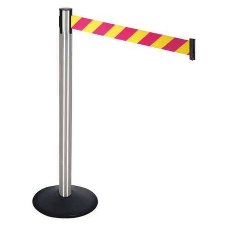 Barrier Post,satin Ss,magenta/ylw Belt (