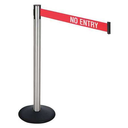 Barrier Post,rd/white Belt Text,no Entry