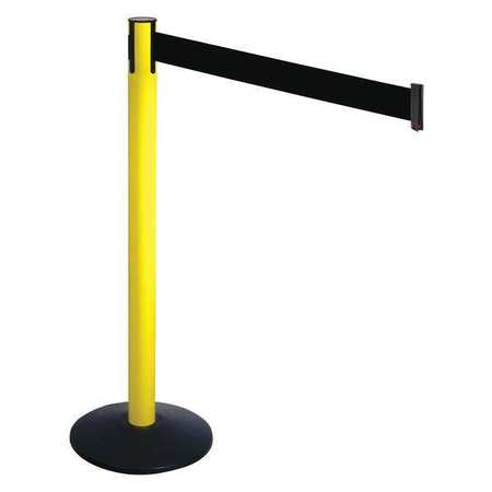 Barrier Post,blk,black Belt,3 In. Belt W