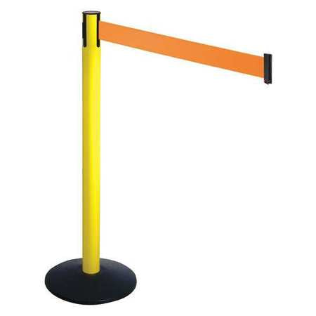 Barrier Post,black,orange Belt,40 In. H