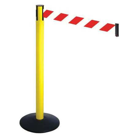 Barrier Post,red/white Belt,sloped,40inh