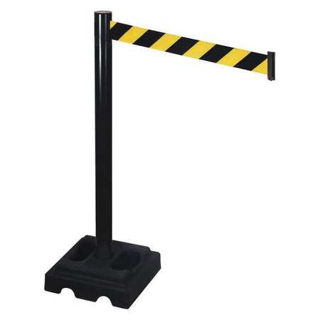 Barrier Post,black,black/yellow Belt (1