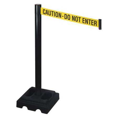 Barrier Post,black,yellow/black Text (1