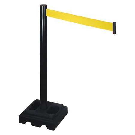 Barrier Post,black,yellow Belt,square (1