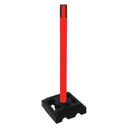 Belt Barrier Rcvr. Post,red,hdpe (1 Unit