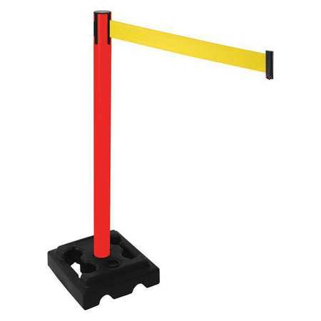 Barrier Post,square/fillable,yellow Belt