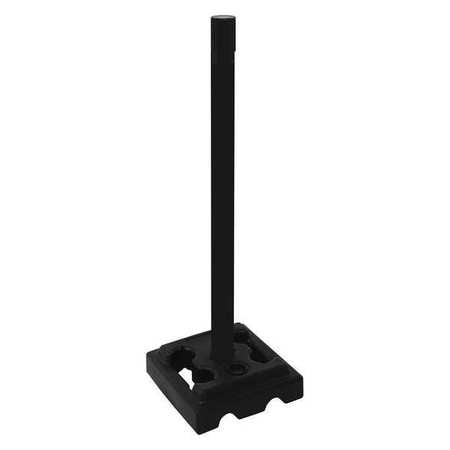 Belt Barrier Rcvr. Post,black,hdpe (1 Un