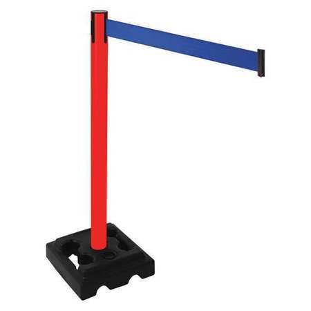 Barrier Post,square/fillable,blue Belt (