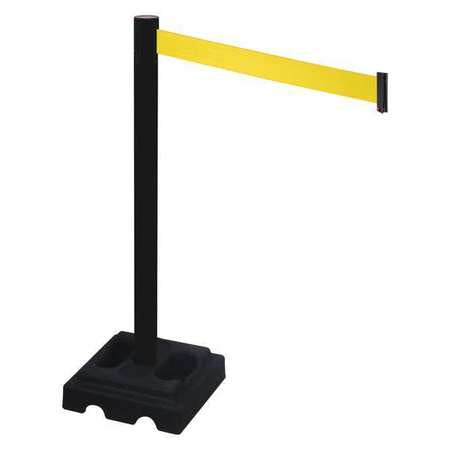 Barrier Post,black,yellow Belt,square (1