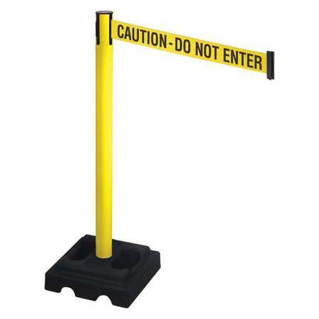 Barrier Post,black,yellow/black Text (1