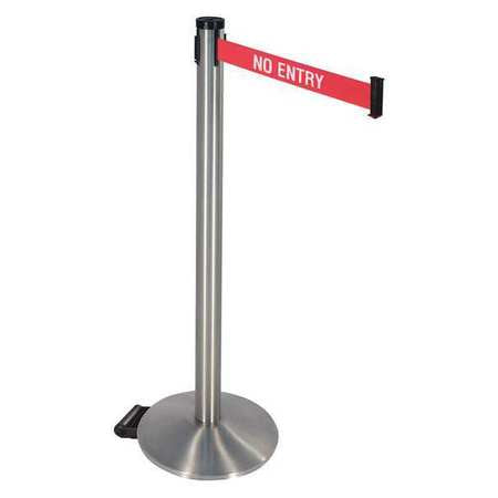 Barrier Post,40inh,2 In. Belt W,no Entry