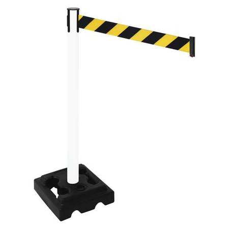 Barrier Post,black,black/ylw Belt,hdpe (