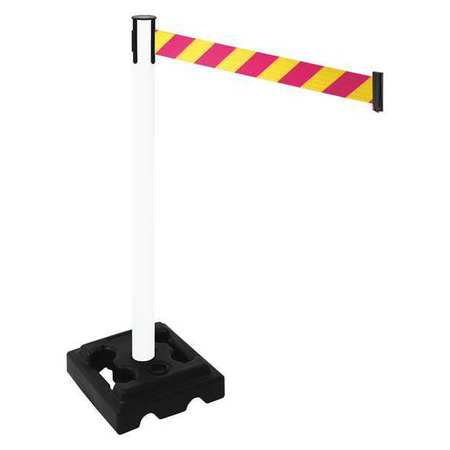 Barrier Post,black,magenta/ylw Belt,hdpe