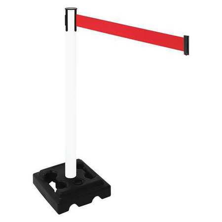 Barrier Post,blk,red Belt,10 Ft. Belt L