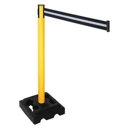 Barrier Post,black,black/white Belt,hdpe