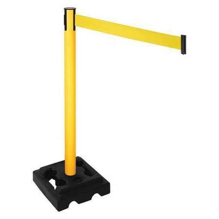 Barrier Post,black,yellow Belt,hdpe (1 U