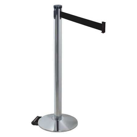 Barrier Post,gray,black Belt,sloped (1 U