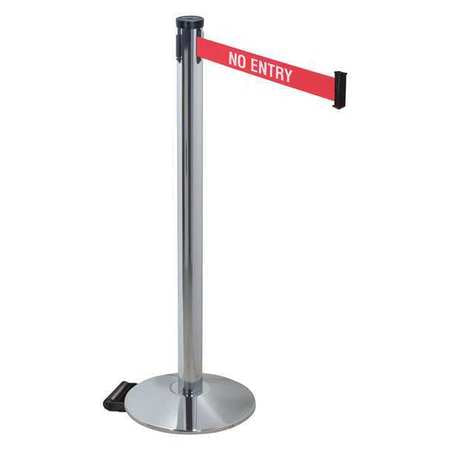 Barrier Post,gray,2 In. Belt W,no Entry